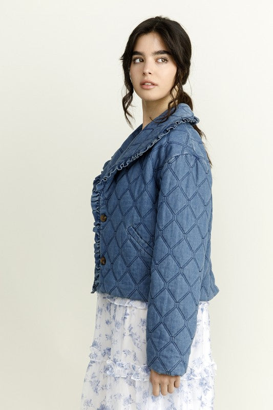 Quilted Denim Jacket