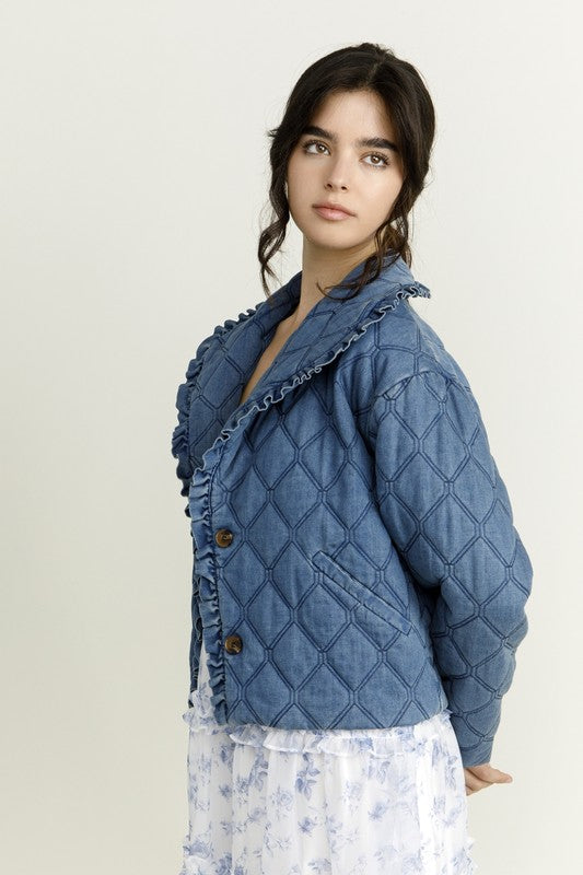 Quilted Denim Jacket