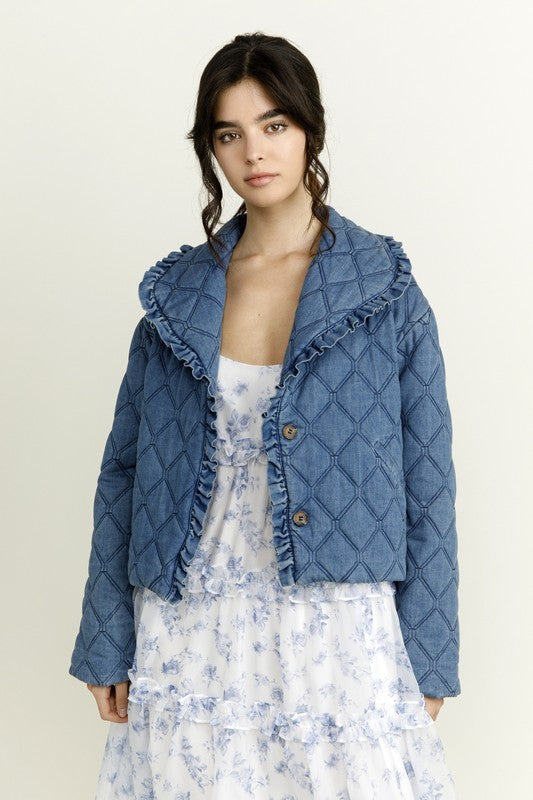 Quilted Denim Jacket