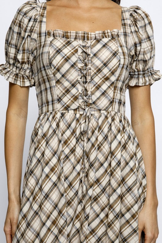 Plaid Meadow Dress